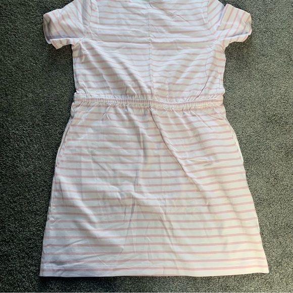 Draper James tie waist t shirt light pink mariner stripe dress - Picture 12 of 13